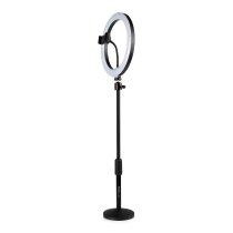 Ring Light Round Base Desktop Stand With Phone Clamp
