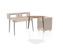 Elite Series Furniture Desk Corner Section, Natural Maple Matte