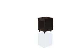 Elite Series Furniture Desk 10U Rack, Dark Walnut