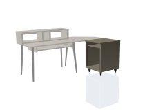Elite Series Furniture Desk 10U Rack, Driftwood Grey
