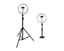 Set Of Two Stands, Ring Lights & Phone Holders