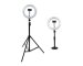 Set Of Two Stands, Ring Lights & Phone Holders