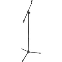 Compact Fixed Boom Mic Stand with Tripod Base