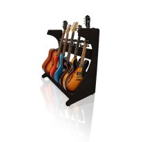 Elite Five Electric / Acoustic Guitar Rack, Black