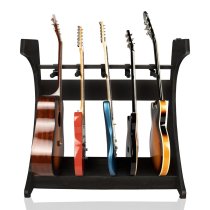 Elite Five Electric / Acoustic Guitar Rack, Black