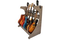 Elite Five Electric / Acoustic Guitar Rack, Brown
