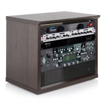 Elite Series Furniture Desktop 8U Studio Rack, Brown
