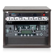 Elite Series Furniture Desktop 8U Studio Rack, Brown