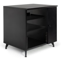 Elite Series Sidecar Rack Cabinet With Shelf, Brown