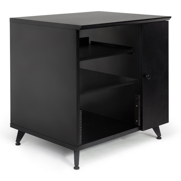 Elite Series Sidecar Rack Cabinet With Shelf, Brown