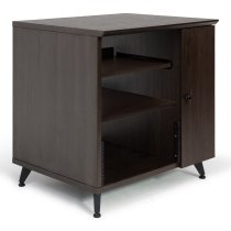 Elite Series Sidecar Rack Cabinet With Shelf, Brown