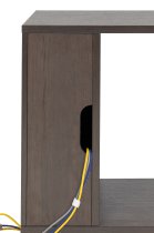 Elite Series Sidecar Rack Cabinet With Shelf, Brown