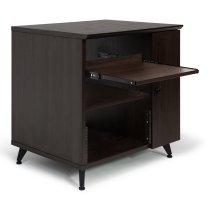 Elite Series Sidecar Rack Cabinet With Shelf, Brown