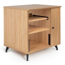Elite Series Sidecar Rack Cabinet With Shelf, Maple