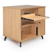 Elite Series Sidecar Rack Cabinet With Shelf, Maple