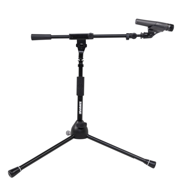 Low-Profile Tripod Mic Stand With Telescoping Boom
