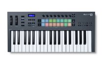37-Key MIDI Controller Keyboard with 16 Pads, 8 Knobs, Pitch Bend, and Modulation Wheel