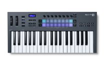37-Key MIDI Controller Keyboard with 16 Pads, 8 Knobs, Pitch Bend, and Modulation Wheel