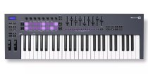 49-Key MIDI Controller Keyboard with 16 Pads, 8 Knobs, Pitch Bend, and Modulation Wheel