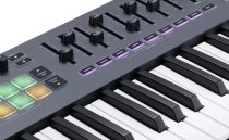61-Key MIDI Controller Keyboard with 16 RGB-backlit Pads, 8 Knobs, 9 Faders, and Pitch Bend