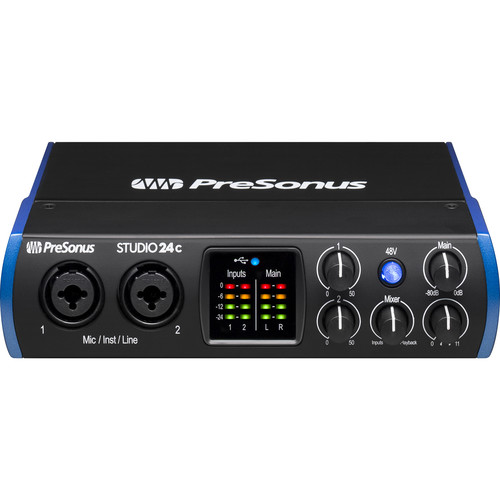 2x2 USB Type-C Audio/MIDI Interface