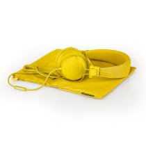 Ultra Compact DJ and Lifestyle Headphones Retractable Closed, Yellow