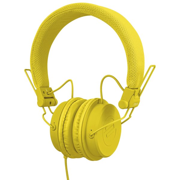 Ultra Compact DJ and Lifestyle Headphones Retractable Closed, Yellow