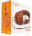 Ultra Compact DJ and Lifestyle Headphones Retractable Closed, Orange