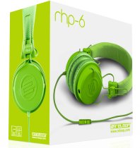Ultra Compact DJ and Lifestyle Headphones Retractable Closed, Green