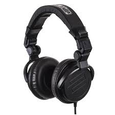 Professional DJ Headphones, Folding, Closed, Black