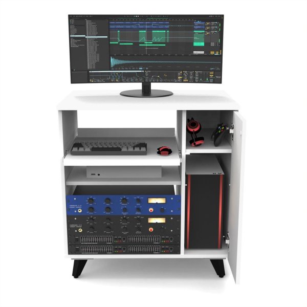 Studio Rack Sidekick Erikson Audio - Modular Studio Side Rack, White - Reloop