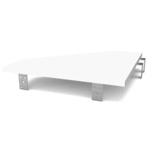 Modular Side Rack Adapter For Workstation to a Workbench, White