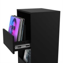 Vinyl Vault With Drawers - Holds up to 160 Records, Black
