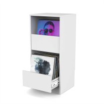 Vinyl Vault With Drawers - Holds up to 160 Records, White