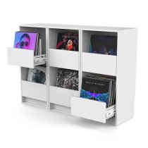 Vinyl Vault With Drawers - Holds up to 160 Records, White