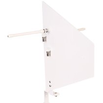 Polarization Diversity Antenna with Wall Mount Bracket for UHF Wireless Microphone Systems (White)