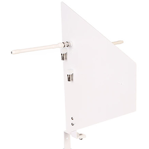 Polarization Diversity Antenna with Wall Mount Bracket for UHF Wireless Microphone Systems (White)