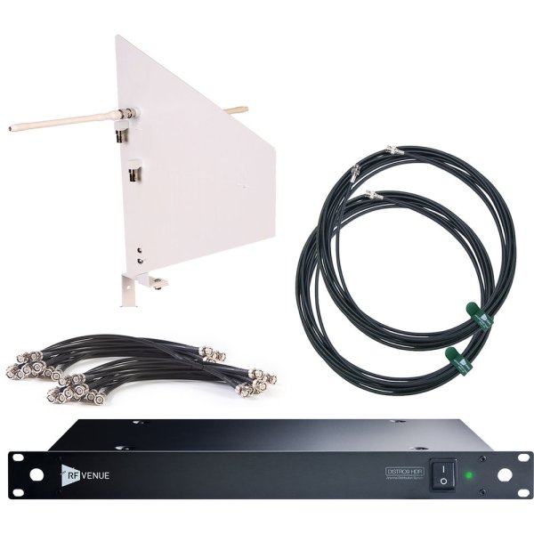 Distro9 HDR / Diversity Fin Antenna Bundle, White Wall-mount