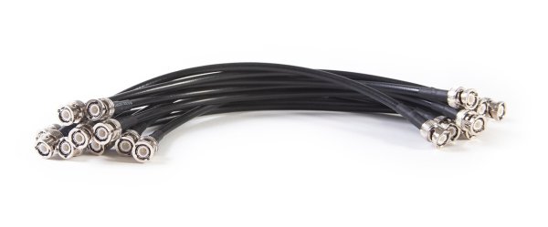 RG8X Certified BNC Interconnect Low-Loss Coax Cables, 1', 10-Pack