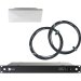 Diversity Architectural Antenna & DISTRO4 4-Channel UHF Distribution System, White (470 to 616 MHz)