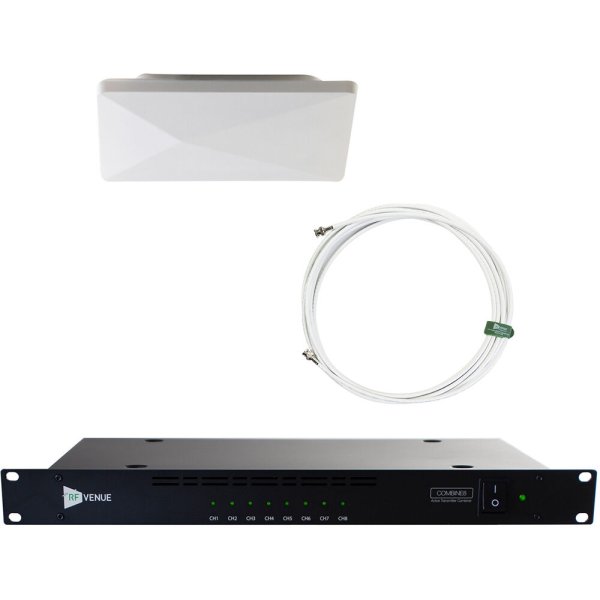 CP Architectural Antenna with COMBINE8 8-Channel Combiner & Cable Bundle (White, 470 to 608