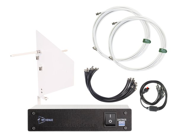 5-Channel Wireless Mic Pack, Diversity Fin Wall-Mount Antenna, White