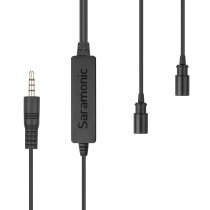 Dual Omnidirectional Lavalier Microphone for DSLR Camera and Smartphone