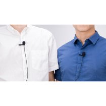 Dual Omnidirectional Lavalier Microphone for DSLR Camera and Smartphone