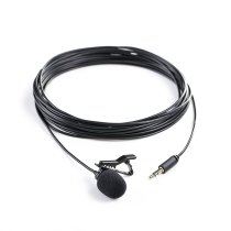 Omnidirectional Broadcast-Quality Lavalier Microphone with 3.5mm TRS Connector