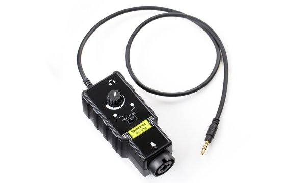 XLR Mic & 1/4" Guitar Adapter with Phantom Power Preamp for Smartphones