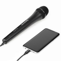 Handheld Dynamic USB Microphone for iOS Devices, Black