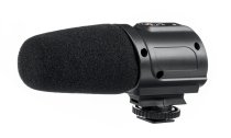 3-Capsule Recording Microphone with Integrated Shockmount for DSLR Cameras / Camcorders