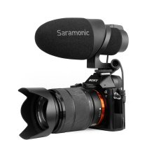 Camera-Mount Shotgun Microphone for DSLR Cameras and Smartphones