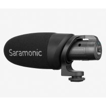 Battery-Powered Camera-Mount Shotgun Microphone for DSLR Cameras and Smartphones